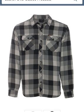 NWOT Grundens black & gray men’s flannel